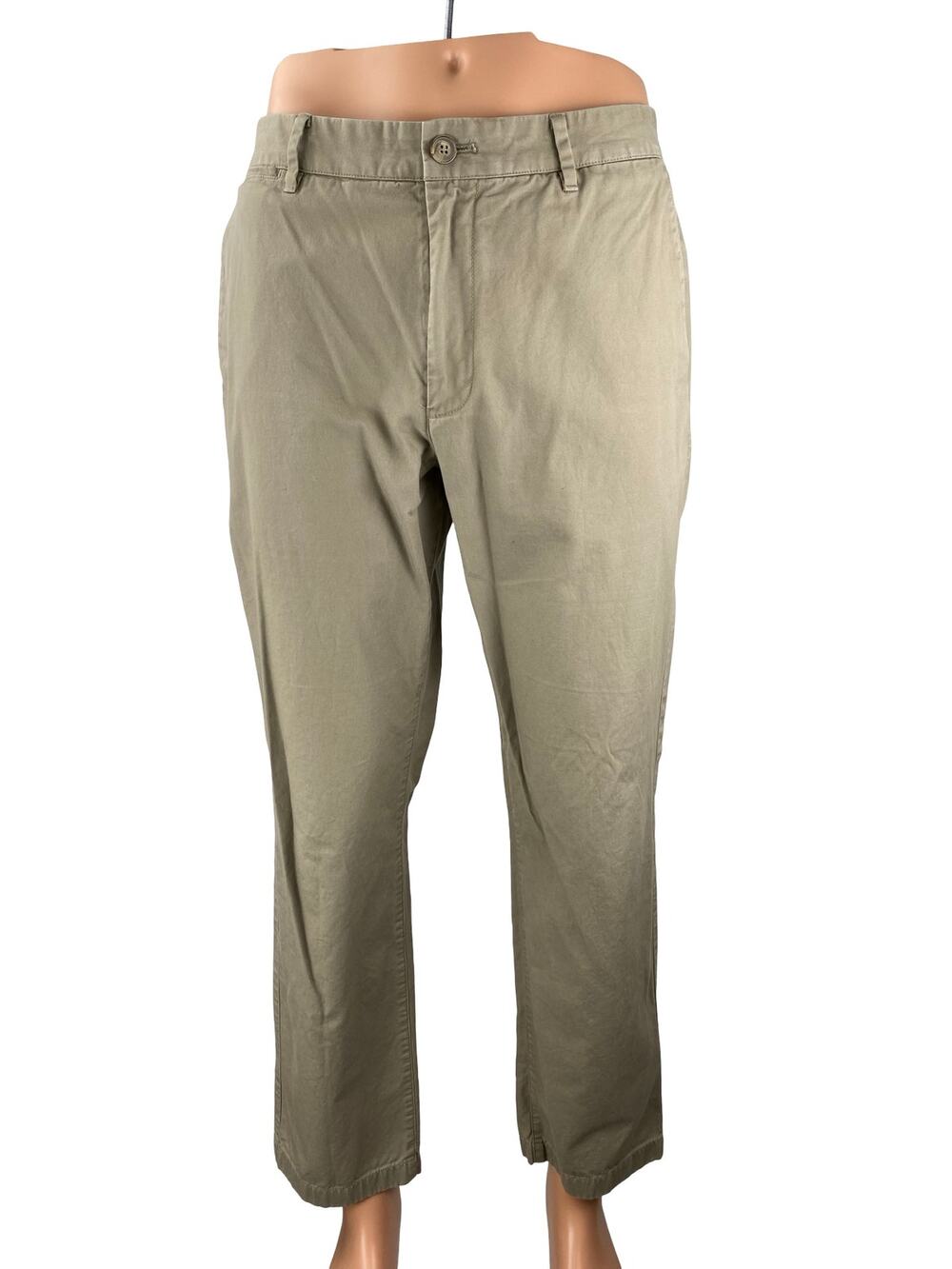 Bonobos Men Tan Beige Khaki Slim Fit Straight Chino Dress Trousers Pants Size 35